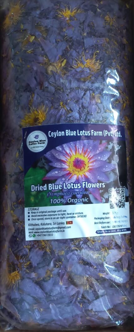 1kg+ Dried Blue Lotus Flowers, Nymphaea Caerulea,Blue Egyptian Lotus ...